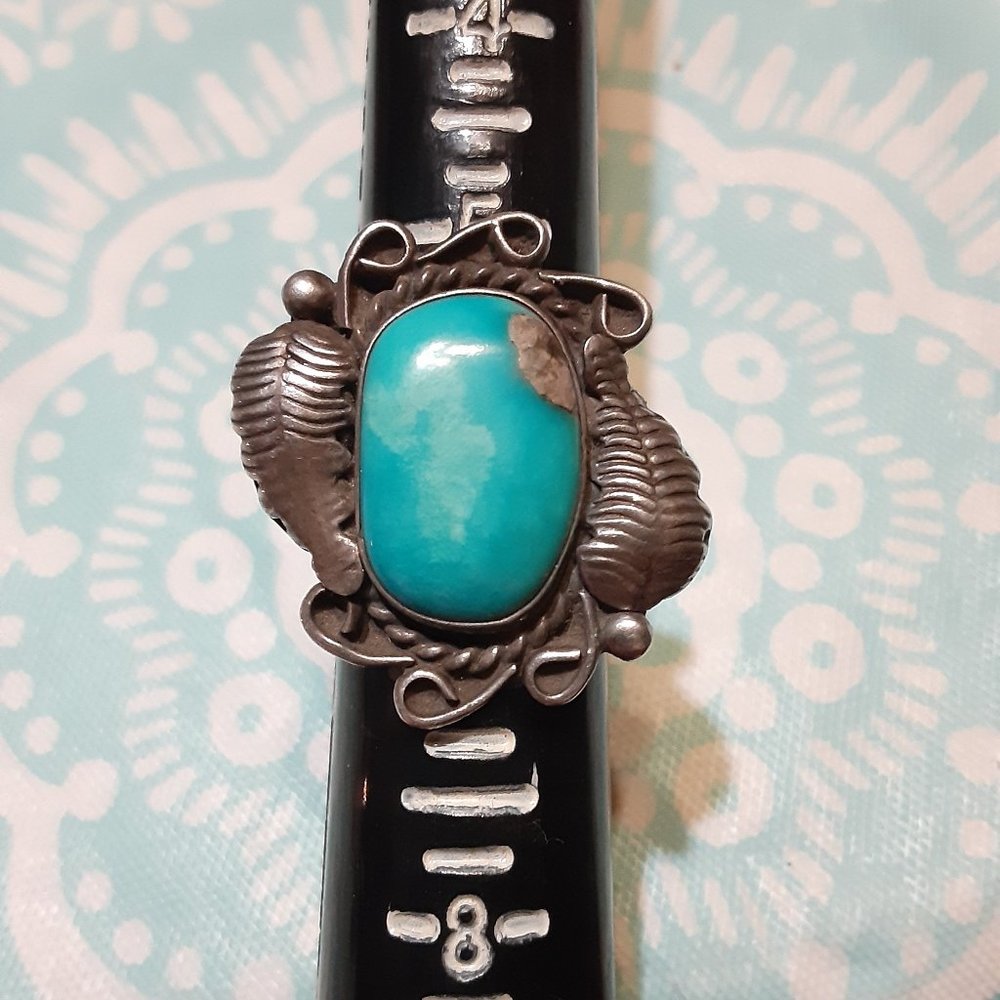 Vintage Turquoise Ring Sz 6.5